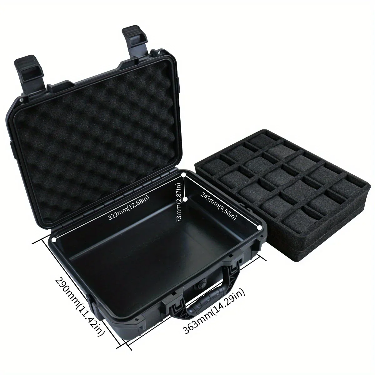 Wasserdichte Uhrenaufbewahrungsbox mit 8/15 Fächern, tragbare, feuchtigkeitsbeständige Uhrensammlungs-Schutzbox mit Schaumstoffeinlage – Detail 3