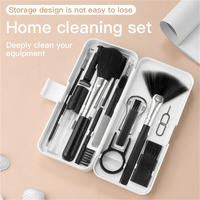 18 In 1 Computer Keyboard Cleaner Kit Phone Tablet Camera Screen Cleaning Tools Earphone Clean Brush Keycap Puller Phone Holder