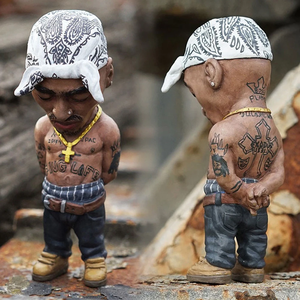 

Classic World Famous People Statue Rapper Legend Singer Tupac Amaru Shakur 2PAC Figure Model Toys Gift Collect