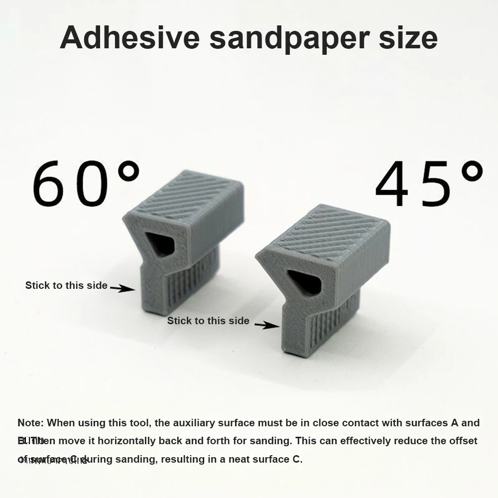 Model 45° 60° Bevel Surface Sanding Tool For Model Building Bevel Grinding Sanding Polishing Auxiliary Tools