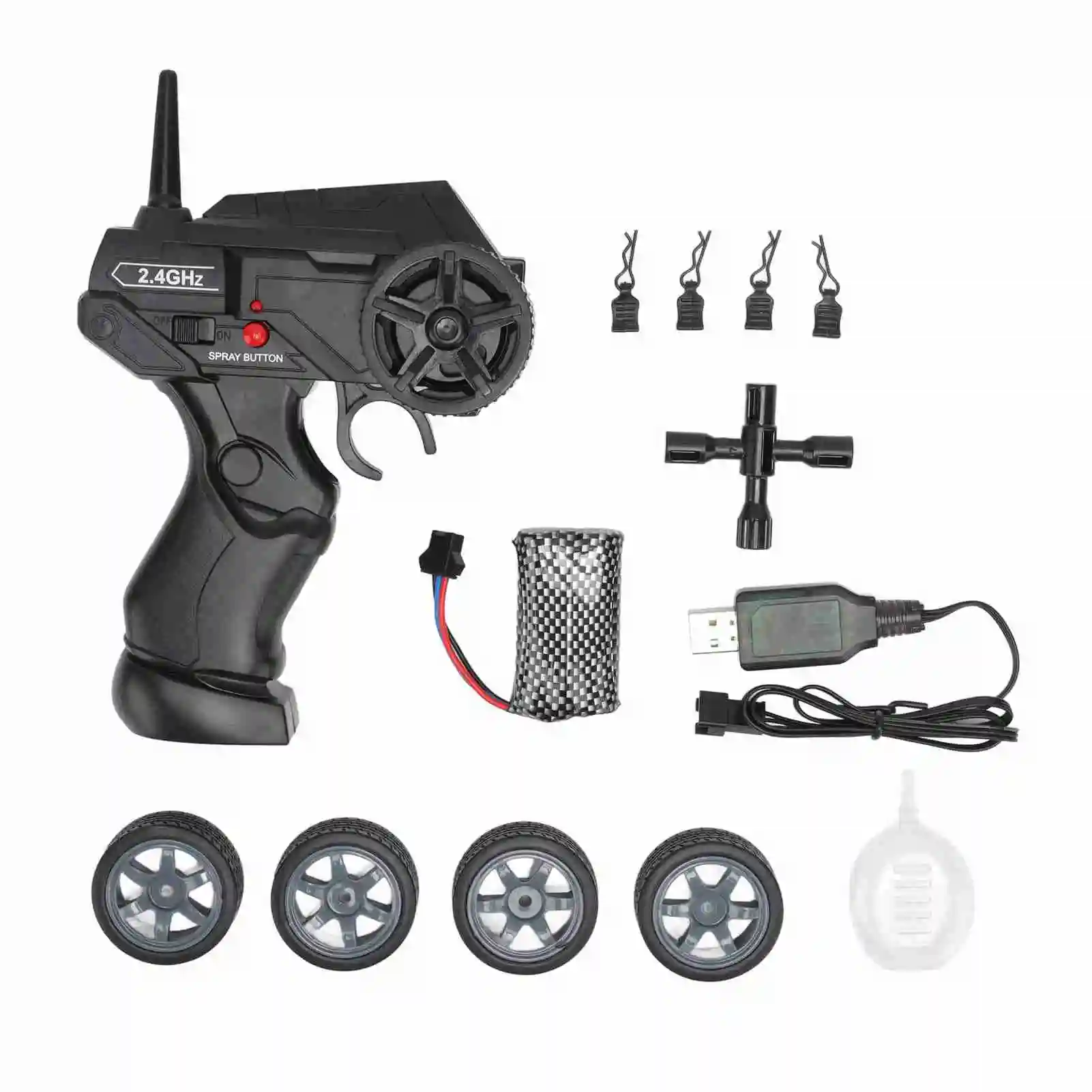 Coche de carreras RC 2,4 Ghz coche RC 16A04 1/16 coche de derrape RC simulado tracción en las 4 ruedas con luz LED coche RC para entretenimiento más de 6