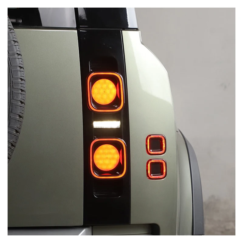 For Land Rover Defender 90 110 2020 2021 2022 2023 2024 2025 Car Tail Light Covers Rear Brake Light Decoration Car Accessories