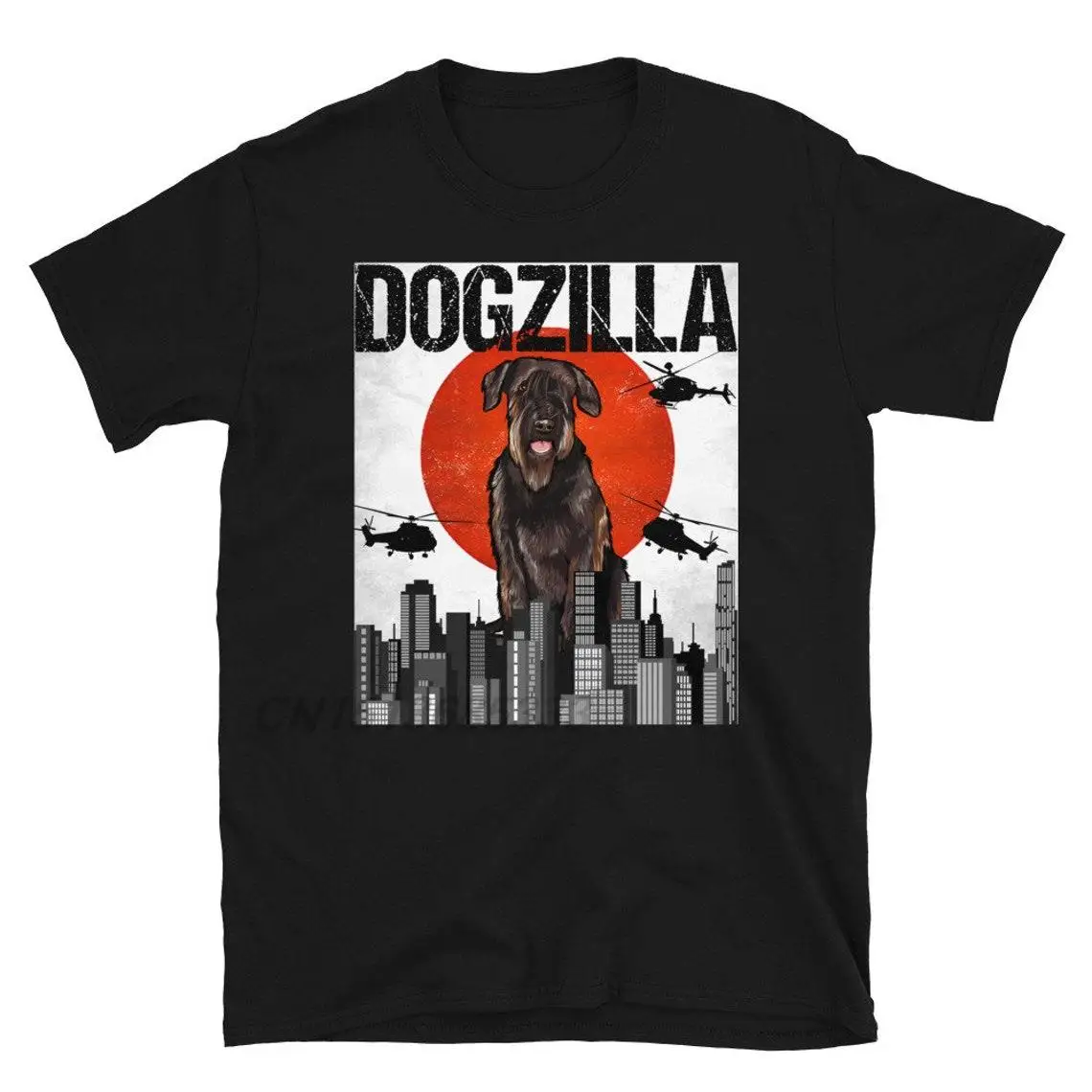 

Funny Affenpinscher Dogzilla Men Cotton T-shirts Glen of Imaal Terrier Dog Unisex Vintage Tees Pharaoh Hound Dog Lovers TShirts