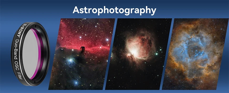Svbony SV226 Filterschublade für Teleskop 1,25''/2'' H-Alpha & OIII 7nm Dual-Band Nebula Astrofotografie-Filtersystem – Detail 24