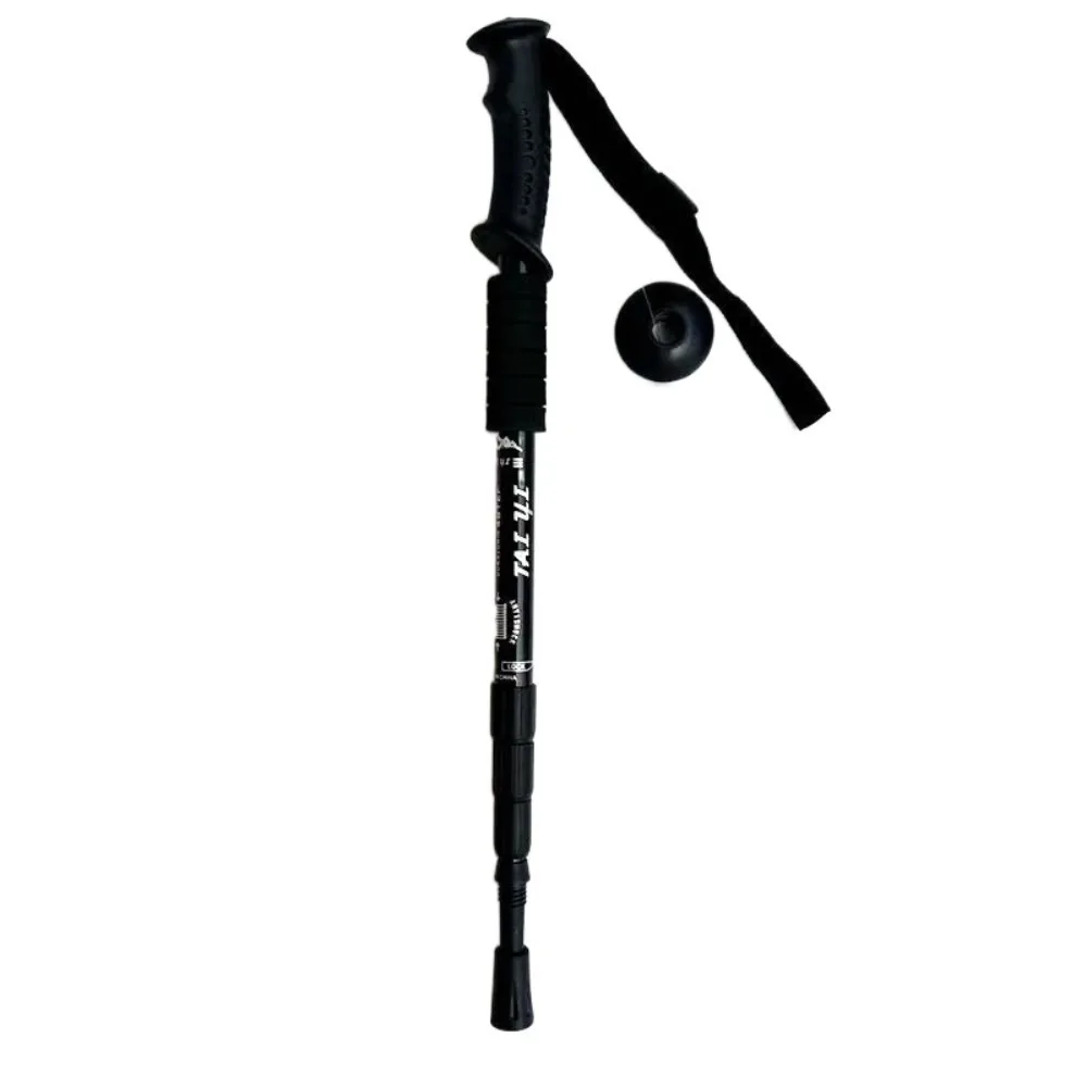 

4 Section Trekking Poles Folding Non-slip Walking Stick Wear-resistance Multifunction Foldable Crutches Camping