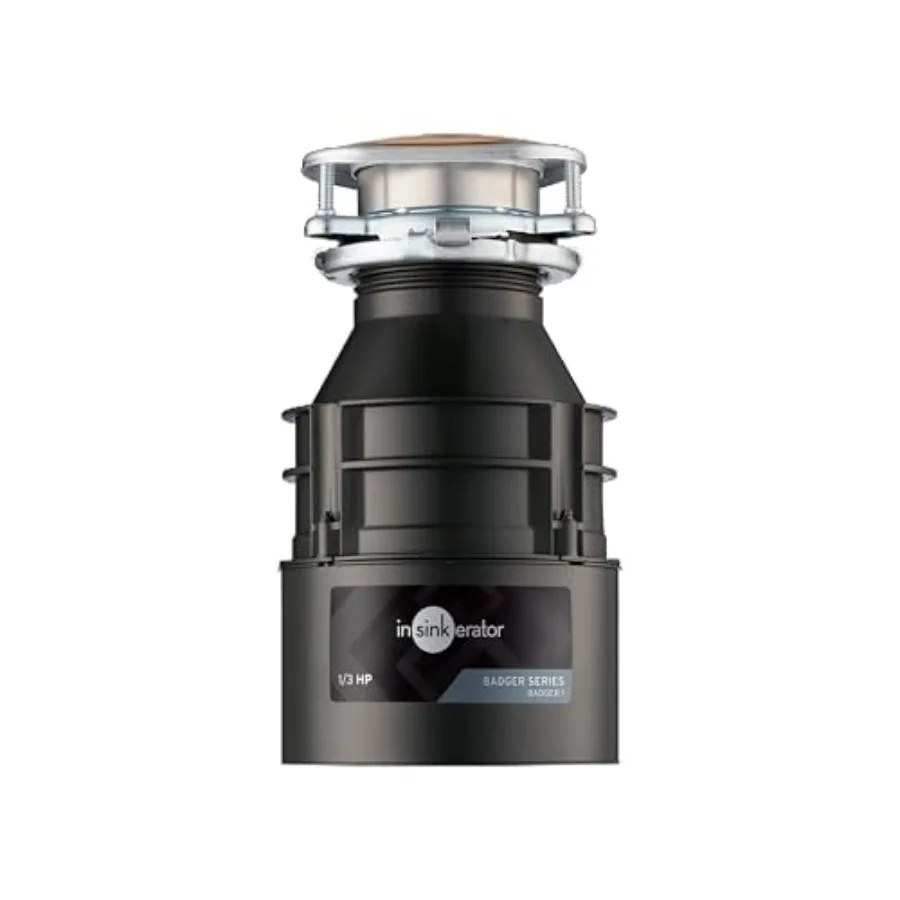 

Измельчитель пищевых отходов Badger 1 Standard Series 1/3 HP с непрерывной подачей, черный, с серой эмалью на водной основе