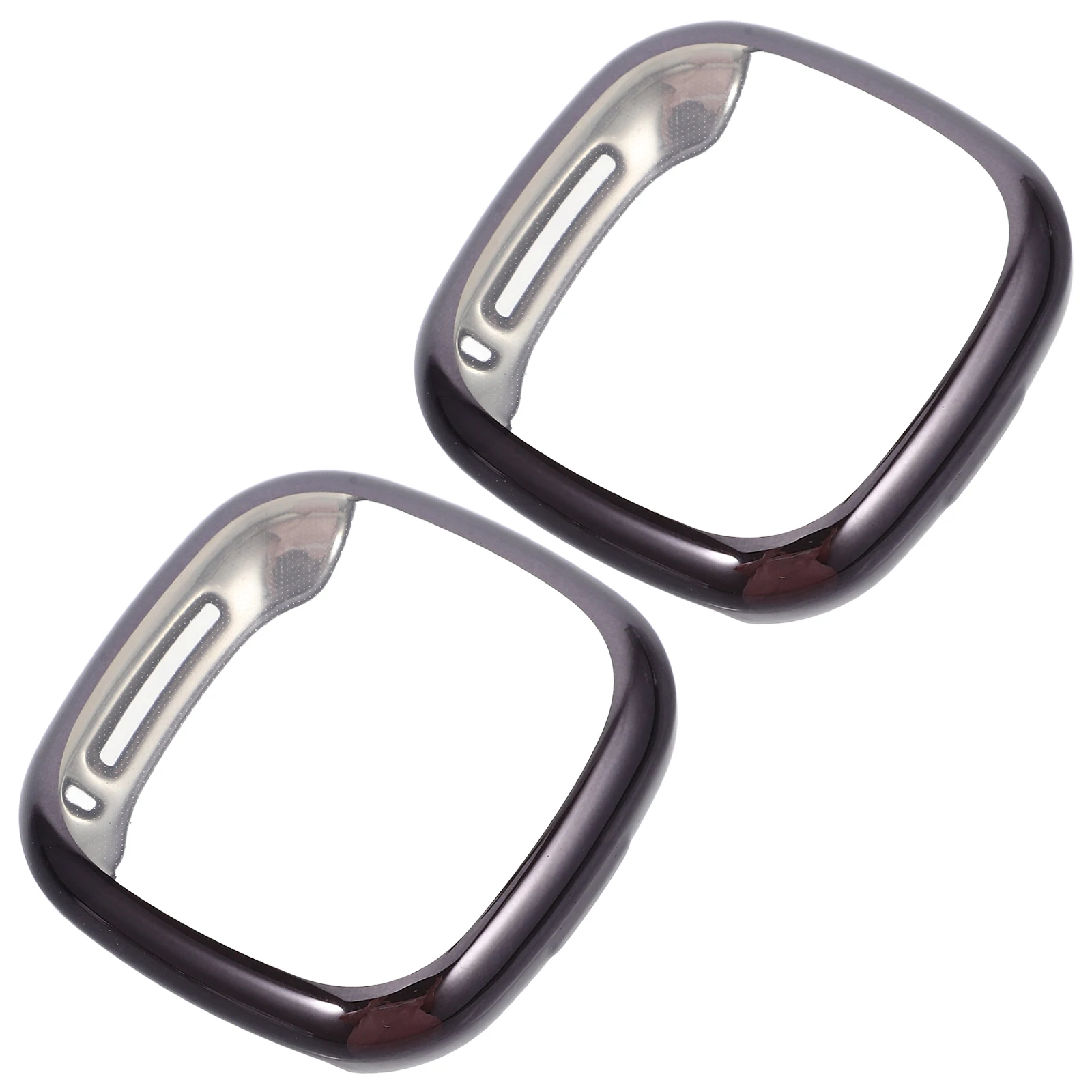 

2 Pcs Watch Covers Electroplating Protective Shell Smartwatch Case Protector Grey Tpu