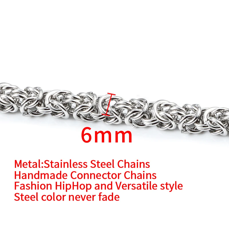 Stainless Steel 6mm Handmade Keel Chains For Jewelry Making Supplies DIY Necklace Bracelet Charms Findings Accessories Not Fade