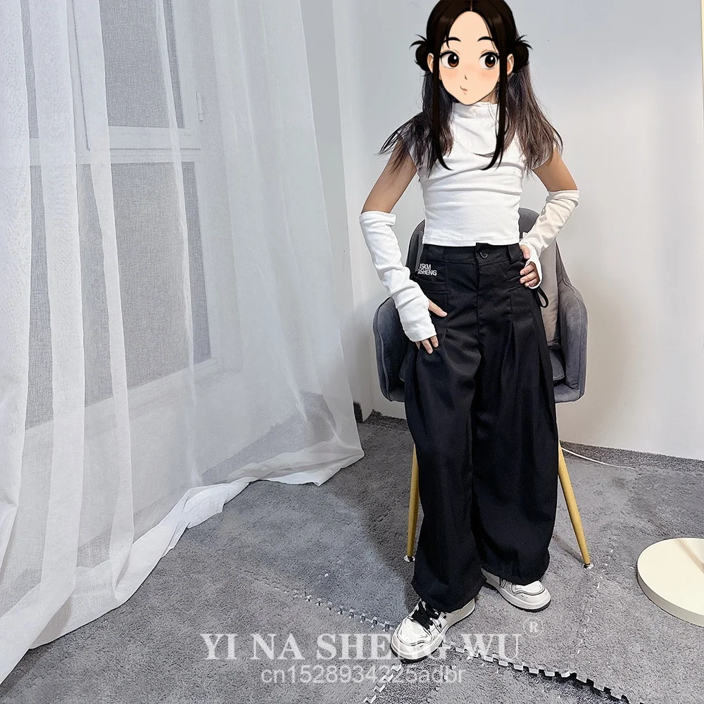 K-pop الفتيات ملابس الهيب هوب ملابس رقص الجاز الرقص المحاصيل القمم أبيض أسود السراويل الحديثة أداء الرقص دعوى مجموعة ارتداء