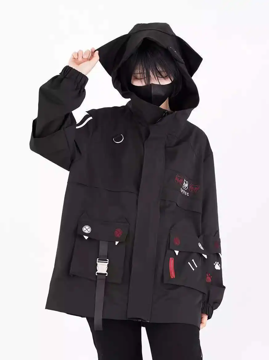 Anime Cosplay Costumes Man Women Jacket Future Invasion Workwear Jacket 2025 Spring New Casual Jacket Unisex Cute Cat Jacket