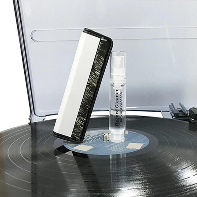 Vinyl Record Cleaning Brush Anti-Static Carbon Fiber Record Brush Detergent Fibre Cloth LP Vinyl Phonograph Player Accessories