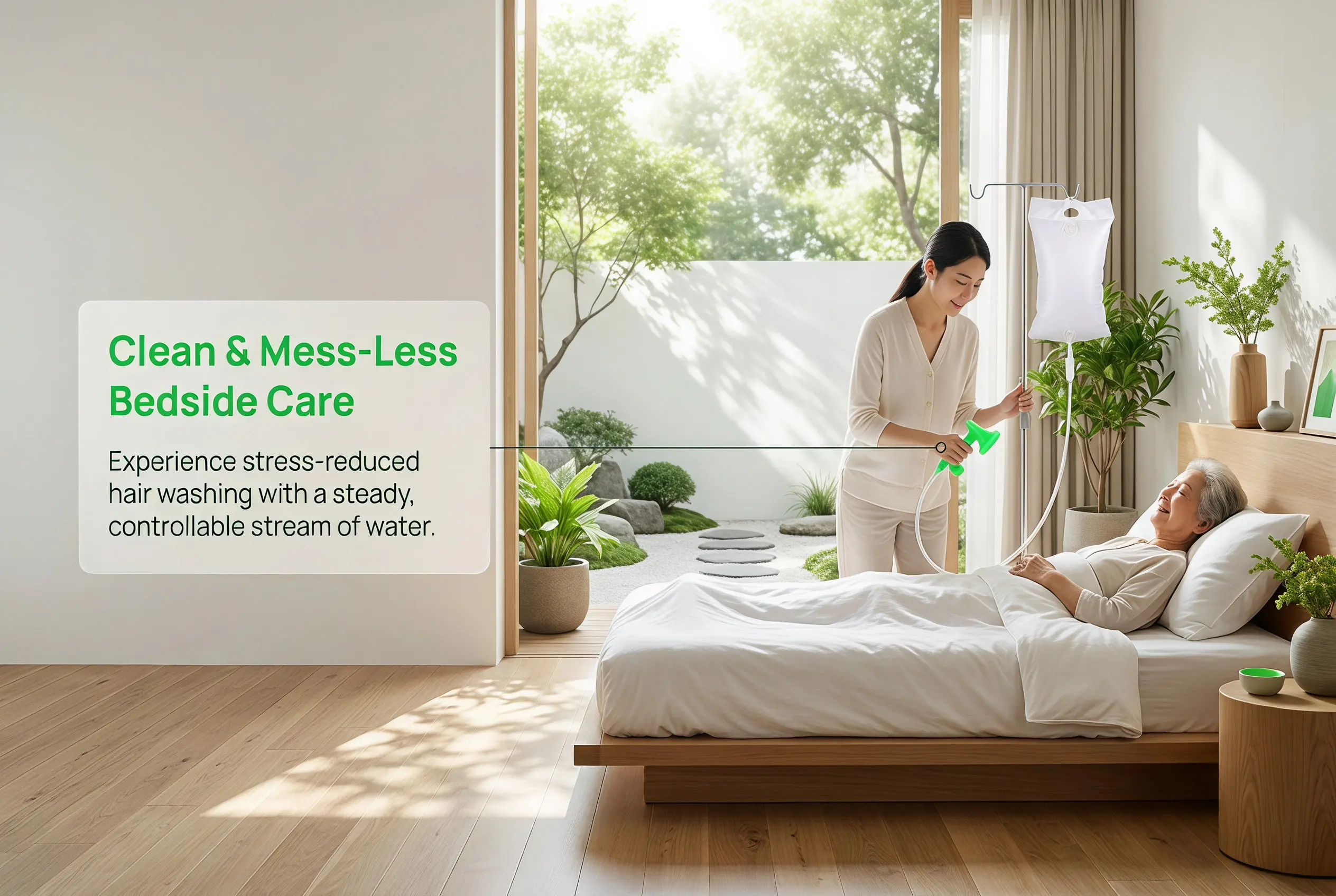 Portable Reclining Shower Bag for Bedridden Elderly Pregnant Women Hair Washing Without Bending Easy Fold Travel Camping Outdoor