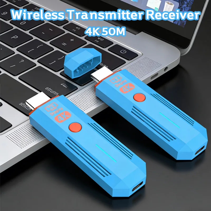 

HDMI-Compatible 50M 4K Wireless Transmitter and Receiver Wireless Video TV Stick For Camera Laptop PC to TV Display Extender