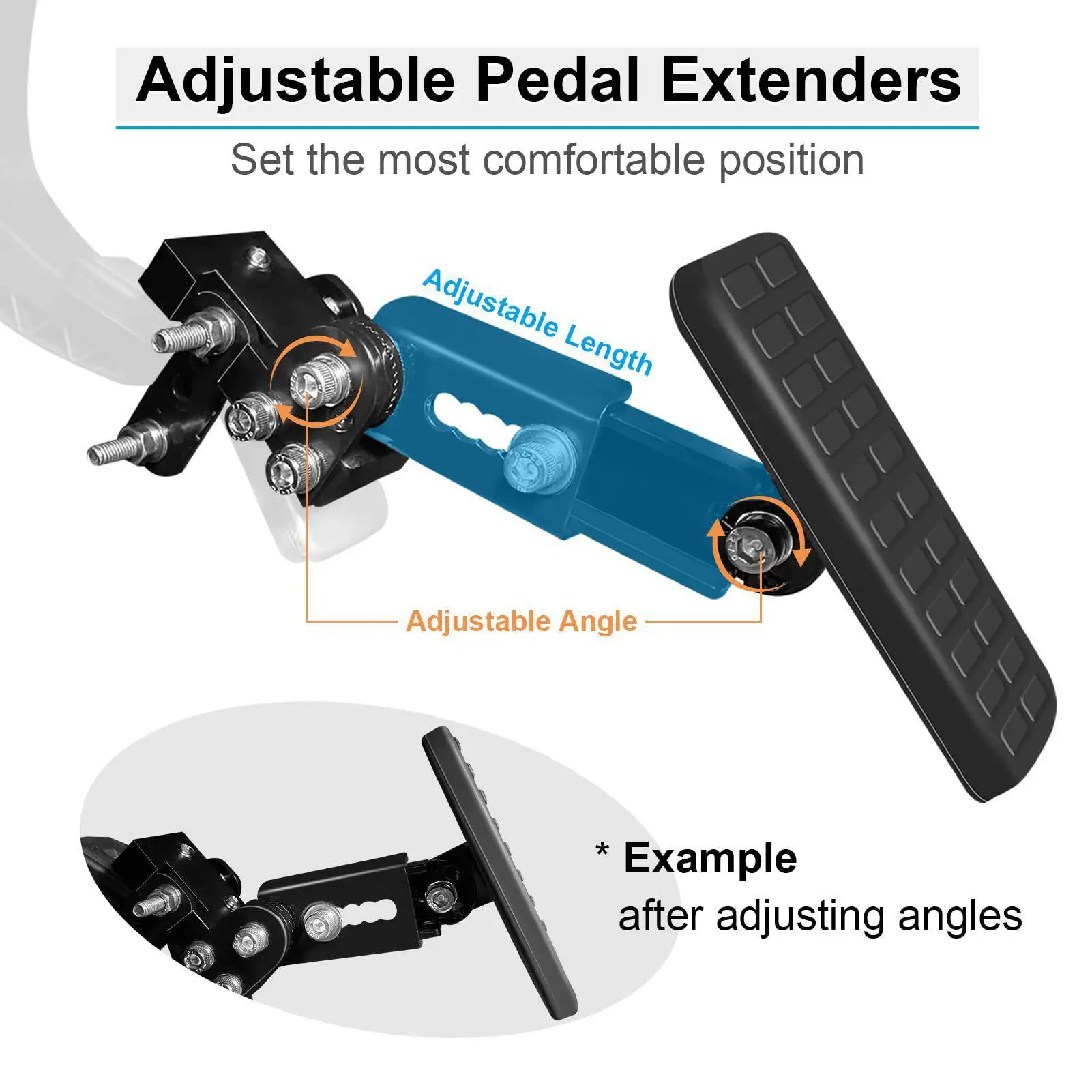 

Pedal Extenders Car Accelerator And Brake Pedal Extenders for Short Driver​s People Adjustable Length and Angle Car Accessories
