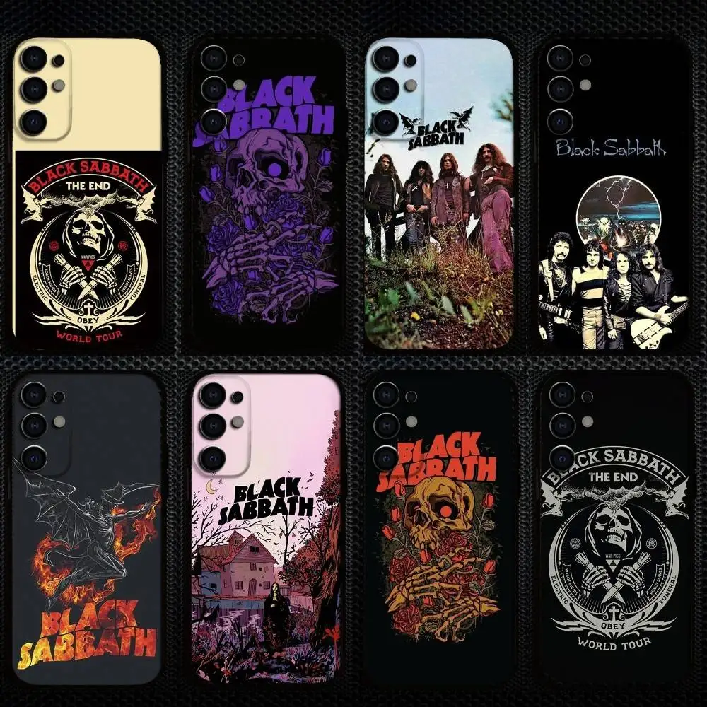 

B-Black S-Sabbath Band Phone Case For Samsung S25,S24,S23,S22,S21,S20,Plus,Fe,Lite,Others Black Cover