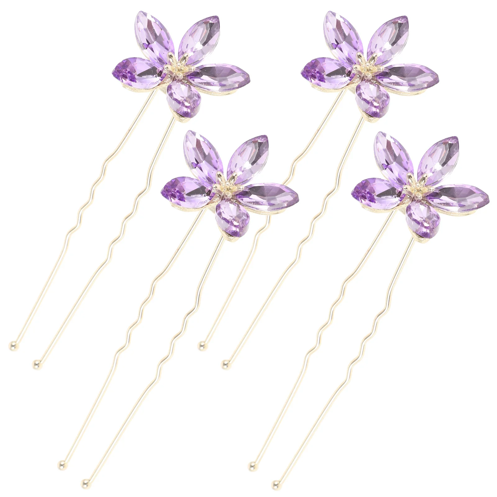 

4 Pcs Bridal Hair Accessories Gold Clips for Wedding Guest Claw Pins Women Stick