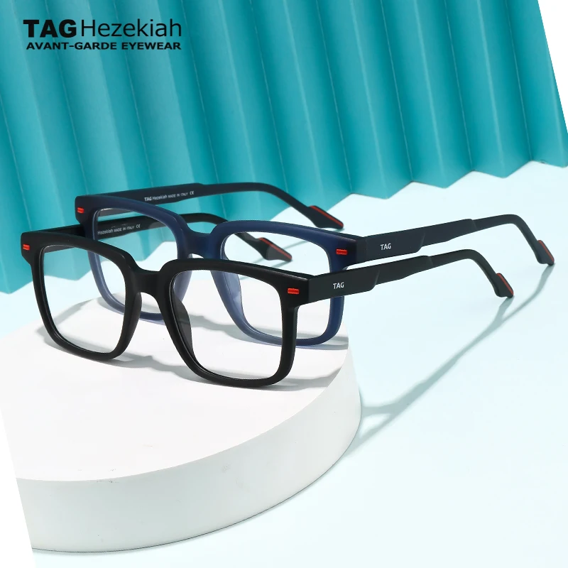 

TAG Hezekiah Ultralight Fashion Retro Square Glasses Frame Men TR90 Women's spectacle Eyeglasses Frames Eyeglass reading MR03