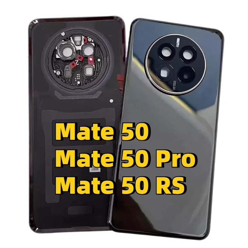 Real Grade A New Back Cover For Huawei Mate 50 Pro Housing Battery Rear Case with Camera Frame Glass Lens Phone Lid Shell