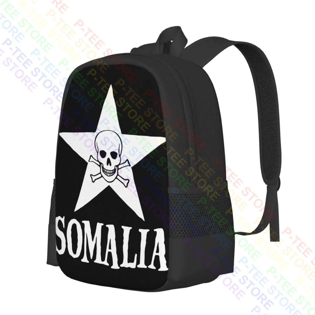 Somalia Pirates Respect The Patch Skull CrossbonesBackpack Large Capacity Fashion Multi-function