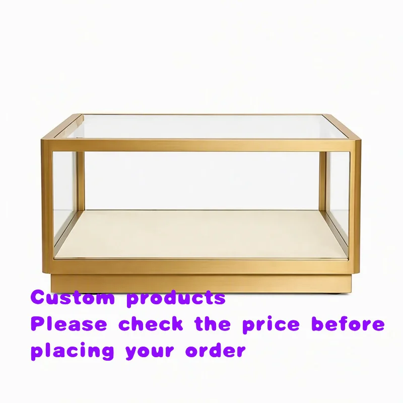 custom.Modern Jewelry Display Cabinet LED Lighting Trim Drawer Storage Mall Shops-Customizable Color Dimensions