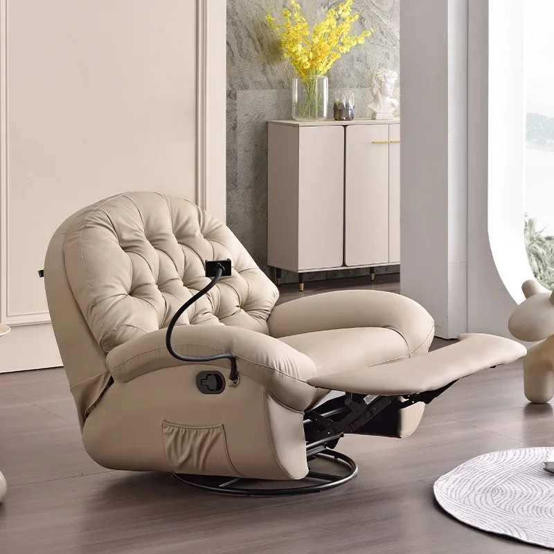 Popular Multifunctional Reclining Chair Single Sofa Electric Leisure Modern Swivel Recliner for Living Room Furniture