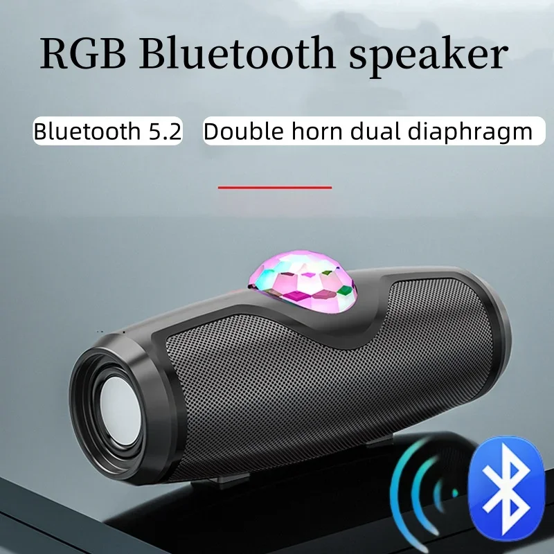 Ultra-High Sound Quality With Rotating Colored Ball Light Neon Color K8 Bluetooth Speaker Effect Shocking Outdoor Speaker AUX FM