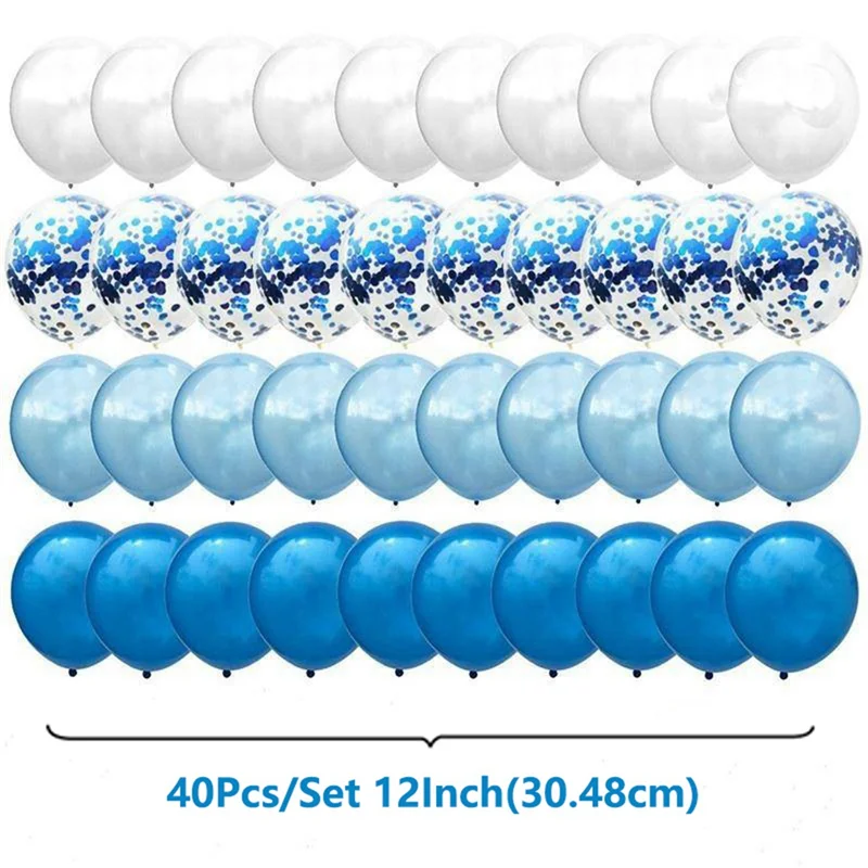 A59E-120 шт., 12 дюймов, смешанные конфетти, латексные шары для дня рождения, детского душа, свадебные шары, украшения для вечеринок, простая установка D