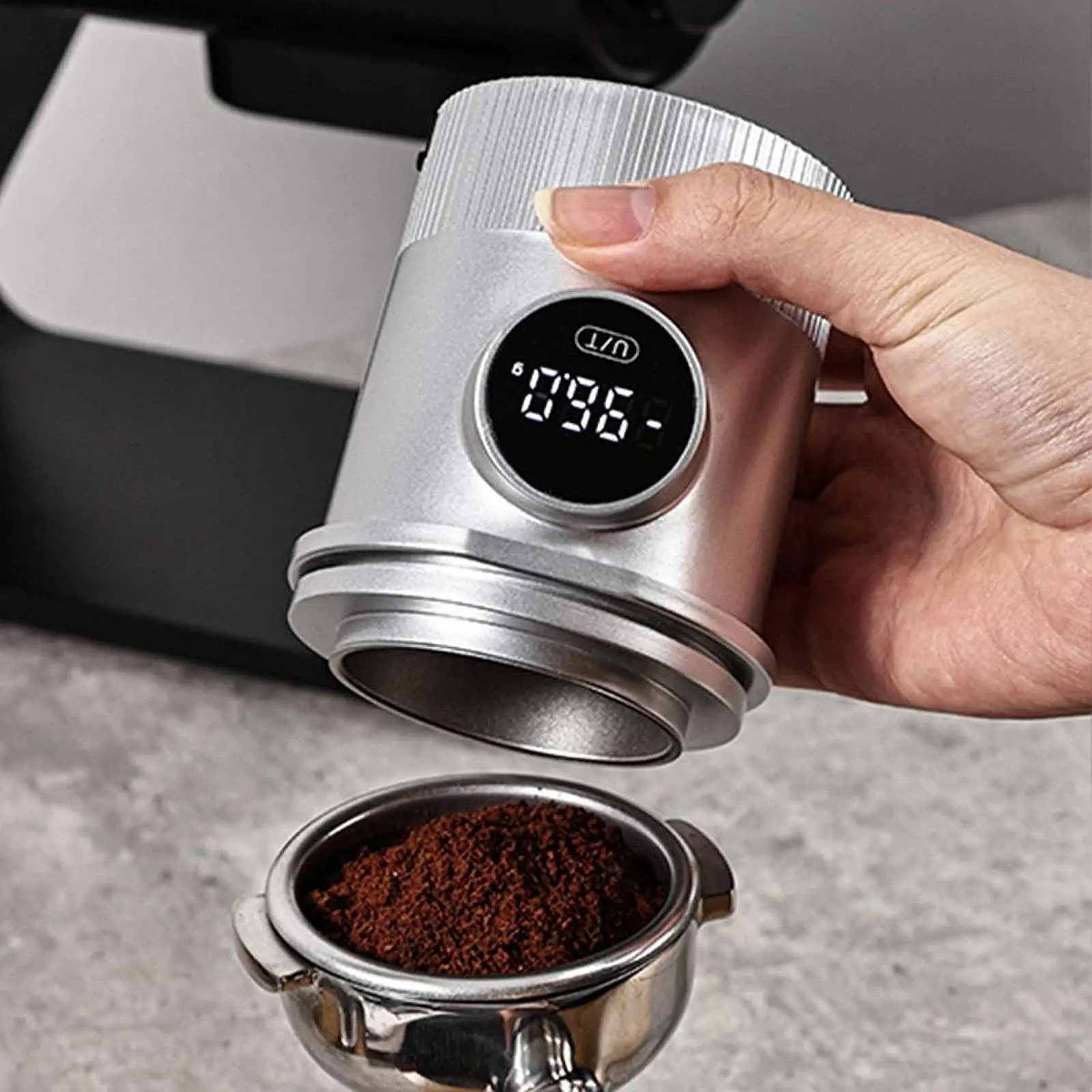 Dosing Cup with Coffee Scale Lightweight Sturdy Stainless Steel Multi Purpose Coffee Powder Cup Espresso Machine Accessory