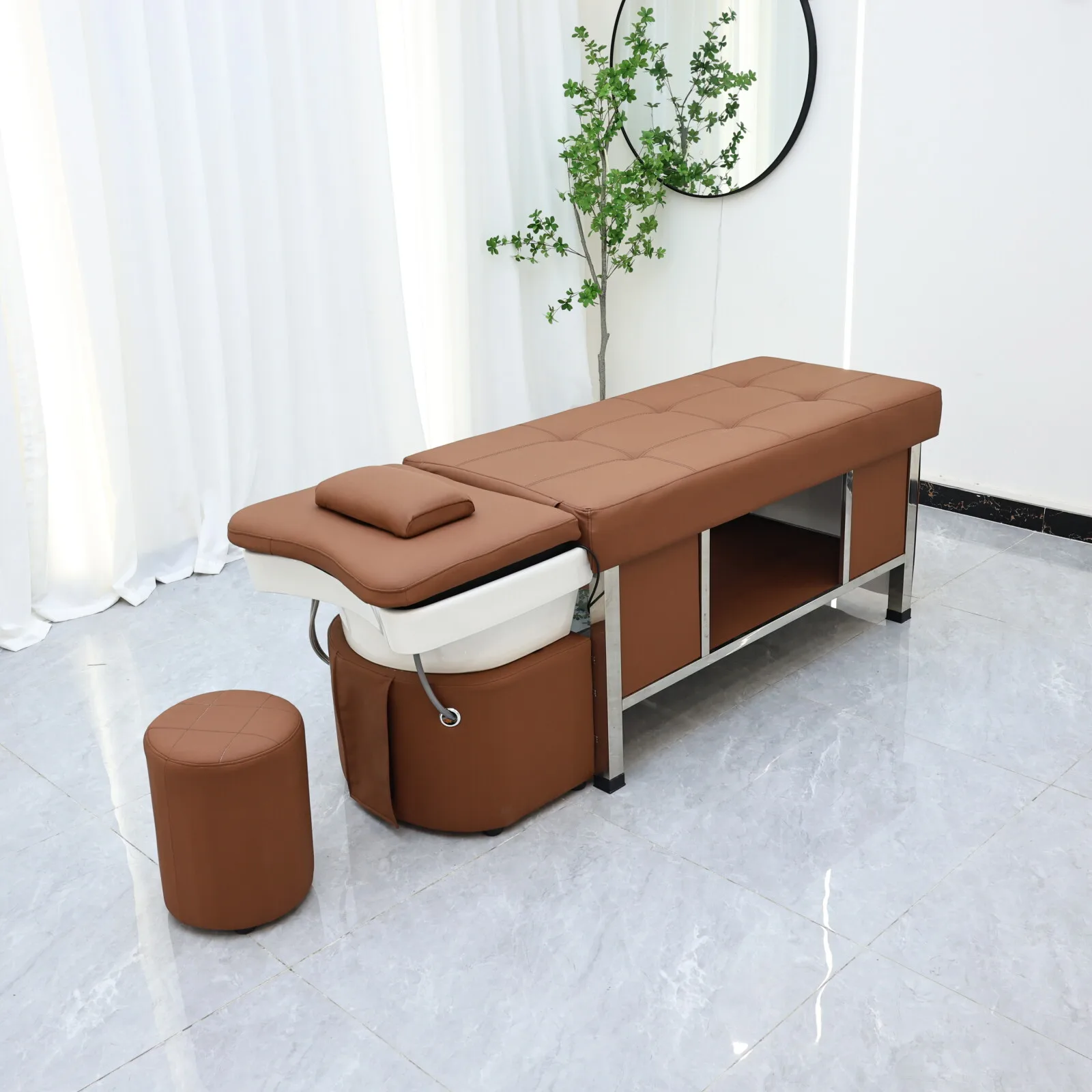 Head SPA Massage Shampoo Beds,Hair Wash & Head Therapy Bed, Thai Massage Table, Wholesale of Salon Furniture Customized Business