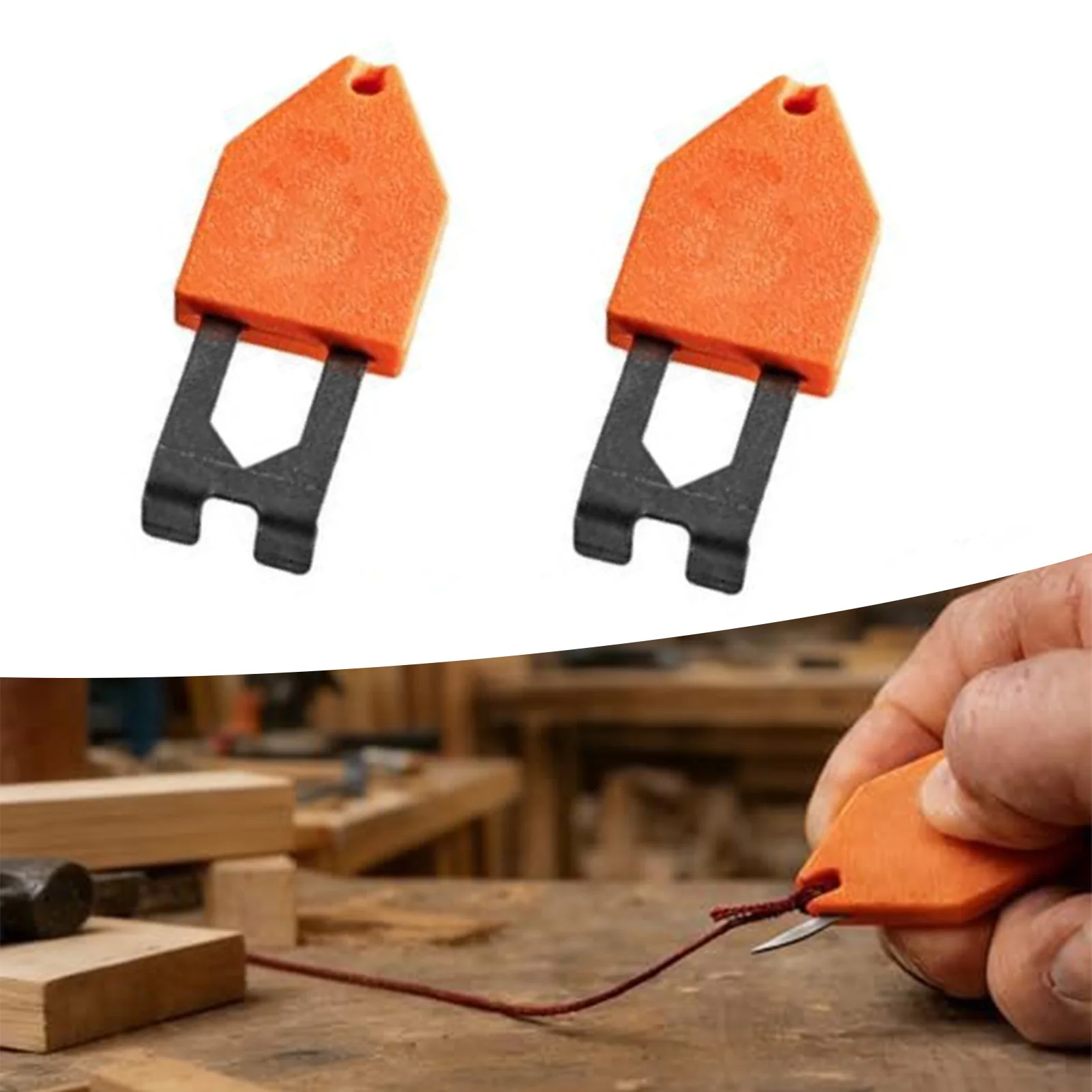 2Pcs Woodworking Chalk Line Hook Quick Single Handed Fixing Tool Rope Line End Hook for Construction Carpentry Measuring Tool