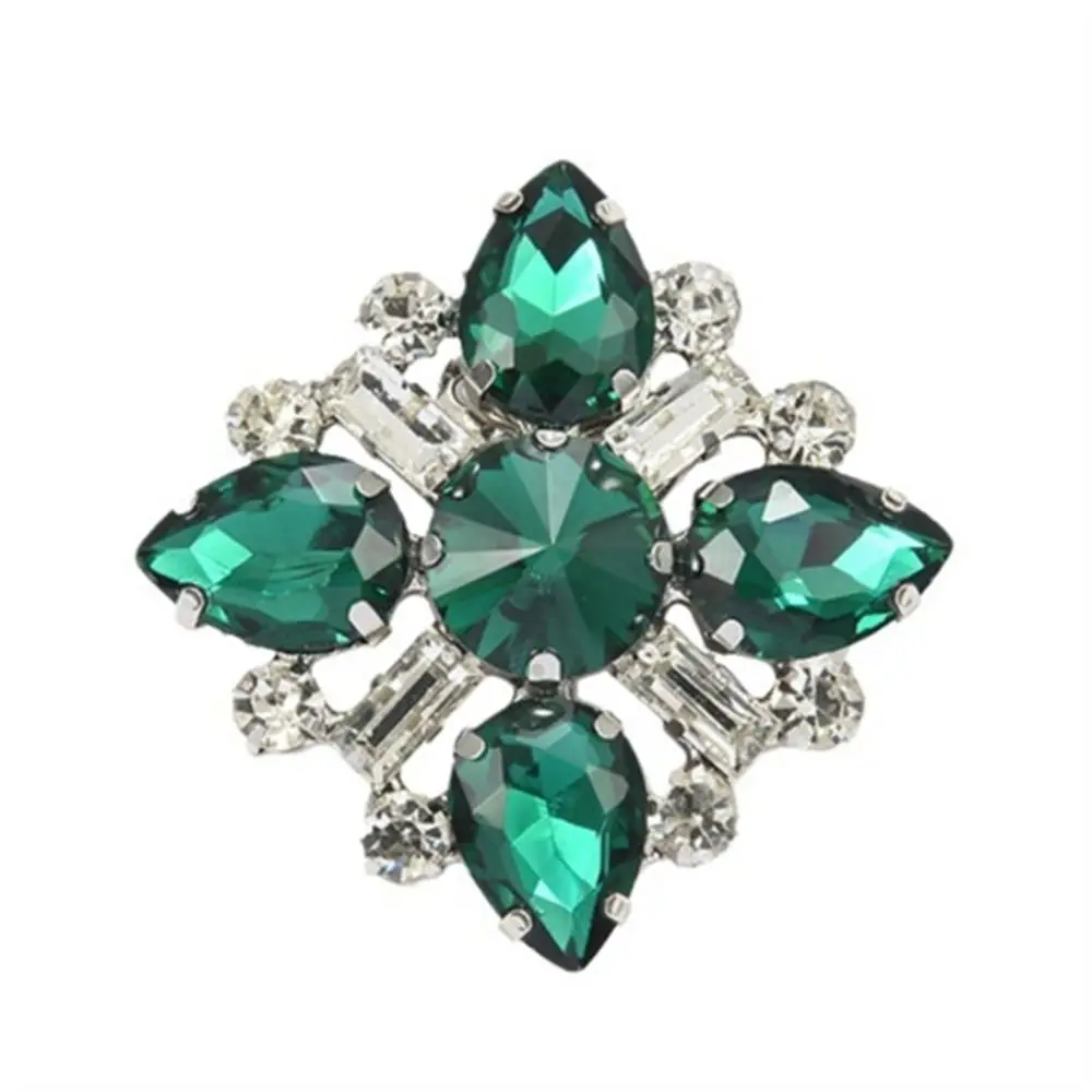 Clips de Metal brillantes para zapatos, diamantes de imitación de cristal, decoración de zapatos de novia, hebilla extraíble para boda