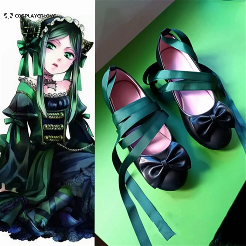 Emerald Witch Arc Sieglinde Sullivan Cosplay Shoes Boots Halloween Carnival Shoes