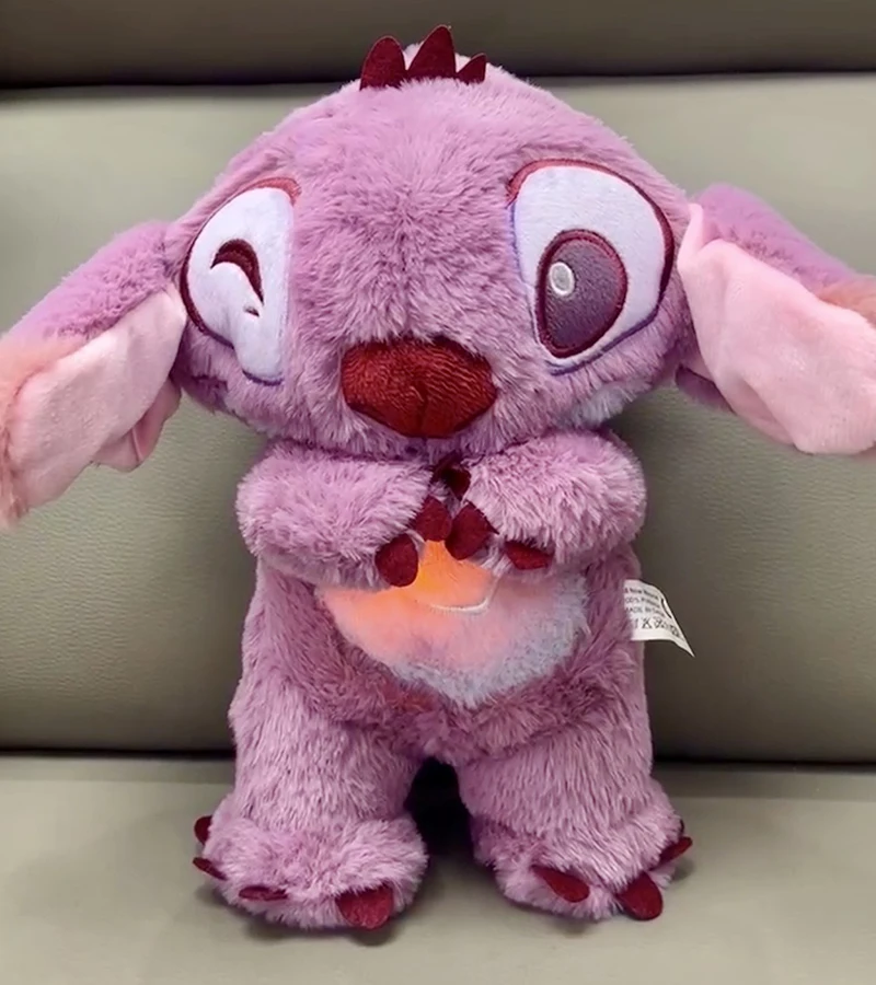 Plush Doll Stitch Music Lights Sleeping Breathing Stitchs Soothing Calm Rest Sleep Playmate Kawaii Child Toy Kids Gift