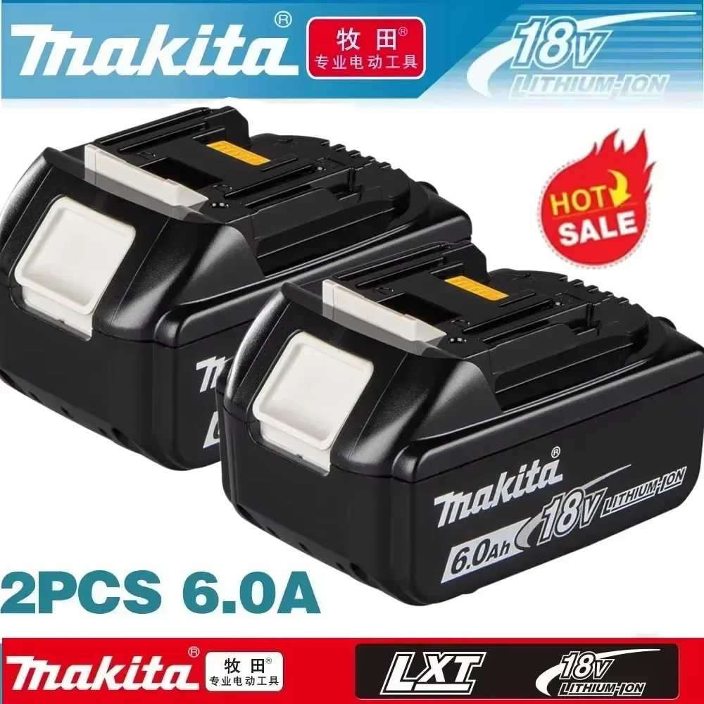 NEW 100% Original Makita 18V6000mAh rechargeable battery can replace BL1830BL1850BL1860, suitable for Makita DTW700 with charger