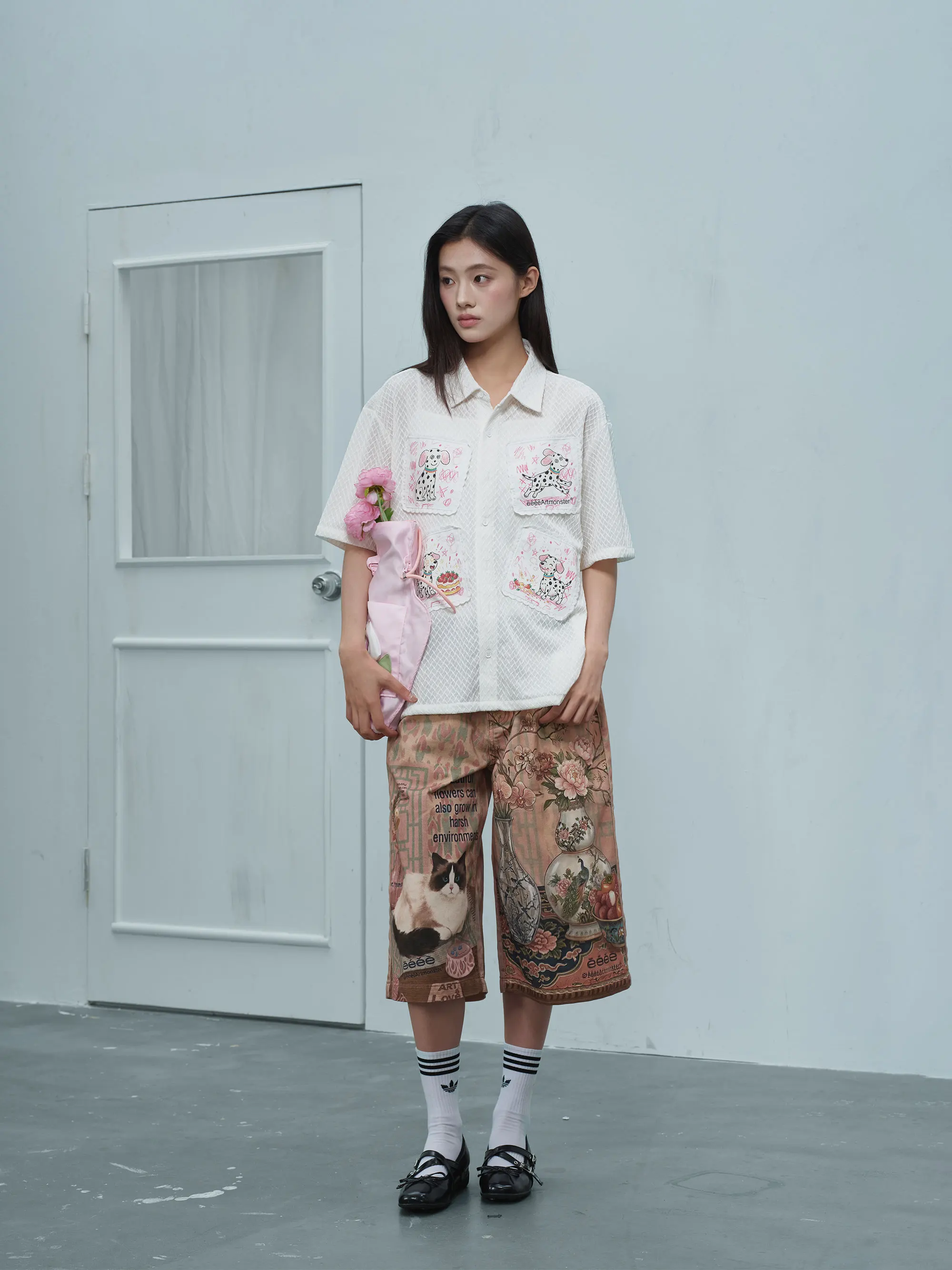   Eeee Casual Pants Digital Print Tea Color Shorts Standard Fit Cotton mid Waist Summer Collection Men's Shorts