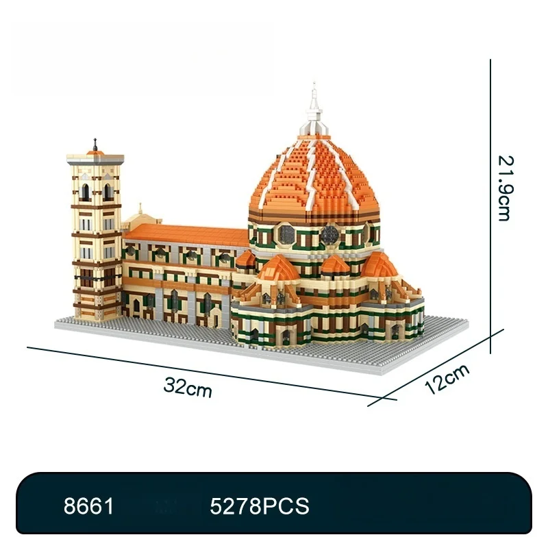 5278PCS Klassieke architectuur bouwsteenmodel Micro-blokmontage voor volwassenen, stressverlichting handwerkdisplay, perfecte Holi - afbeelding 2