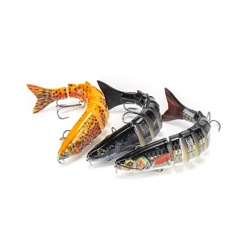 

Factory Wholesale Length 12cm Weight 20g Artificial Swim Bait Multi Jointed Fishing Lure with 3d lure eyes