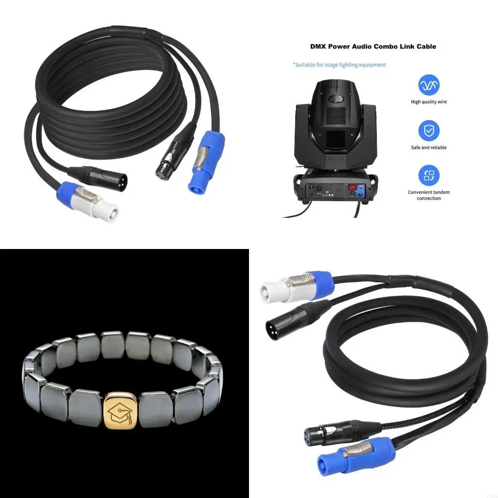 

193A Multifunctional Power Con XLR Combination Cable Suitable for Stage Shows Transmitting Both Energy and