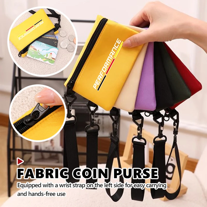 Coin Purse Fabric Pouch Change Purse Card Holder Storage Bag For BMW X1 X3 X4 X5 X7 G20 G38 F20 F39 F48 E46 E60 E36 E39