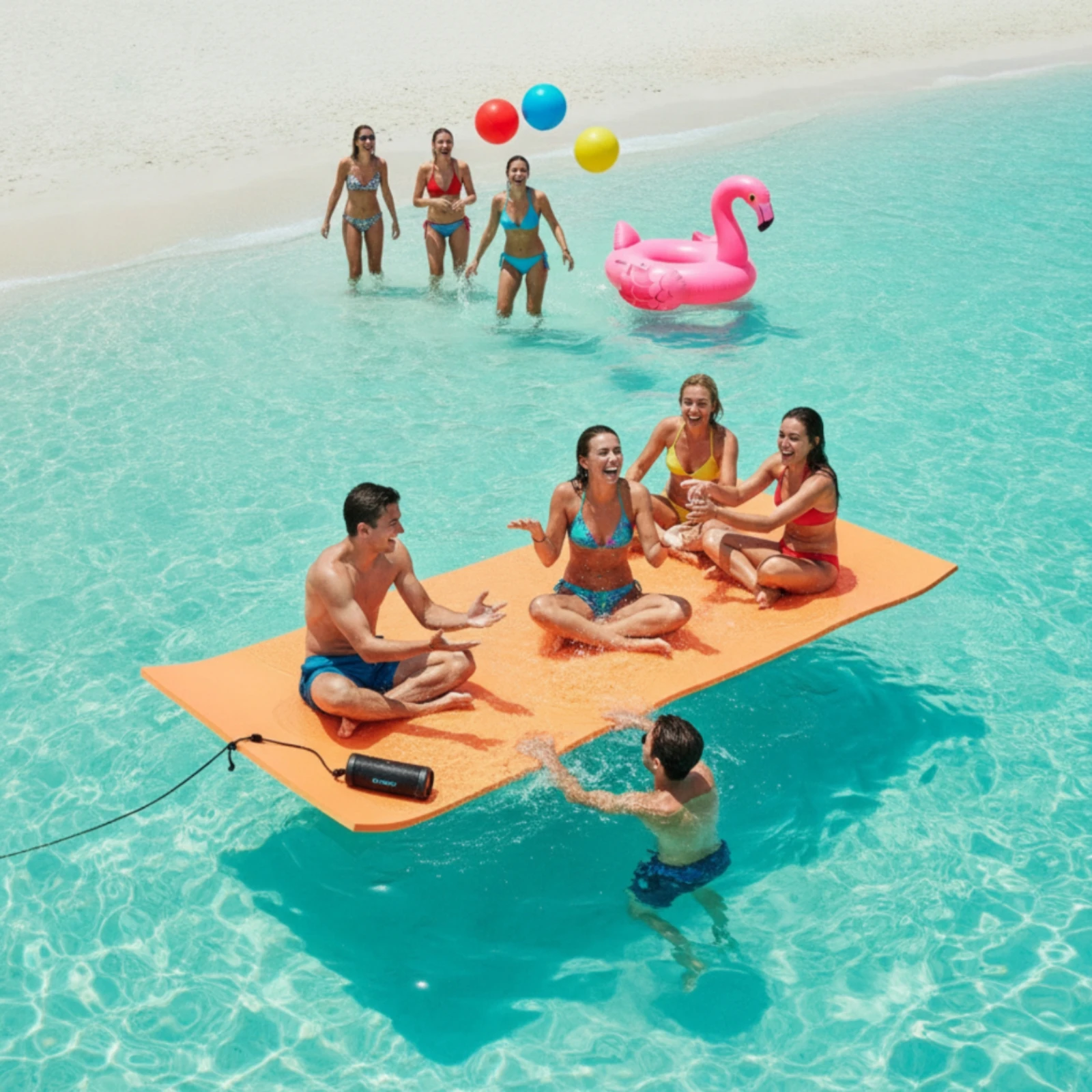Floating Water Mat Tear-Resistant Water Floating Mat Pool Buoyant Mat Reinforced Textured for Lake, Beach