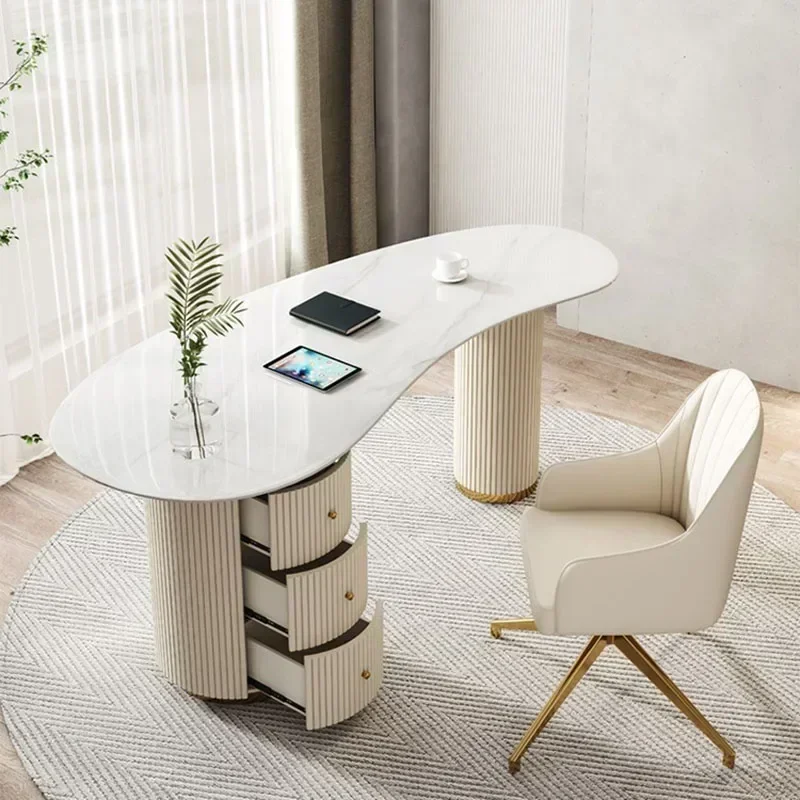 Office Computer Furniture Desk Table Letter Steel Modern Room Work Desks Home Modern White Tables Economic Bureaux Luxury