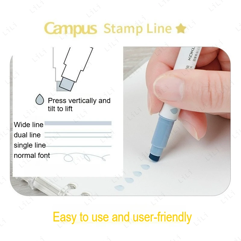 Seal Double Headed Marking Pen Set Light Color Fluorescent Marking Hand Account Marking Pen Student Stationery Supplies