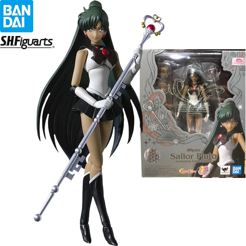 

In Stock BANDAI S.H.Figuarts Sailor Moon R Sailor Pluto Animation Color Edition Anime Figure Action Model Collectible Toys Gift