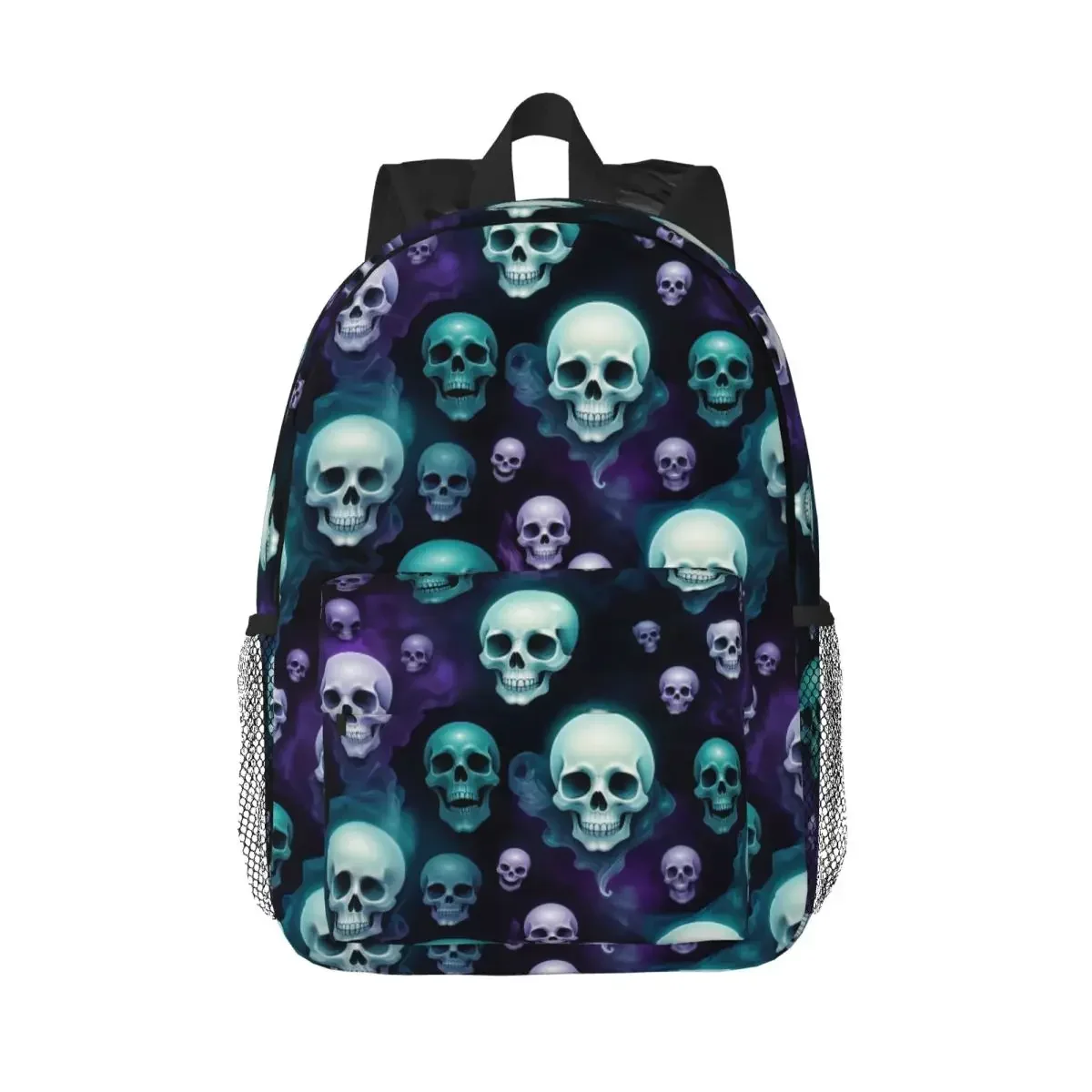 

Бесшовный рюкзак с повторяющимся узором в готическом стиле с черепами, Лидер продаж, рюкзак для мальчиков и девочек, сумка для книг, сумки на плечо для мужчин и женщин, школьная сумка