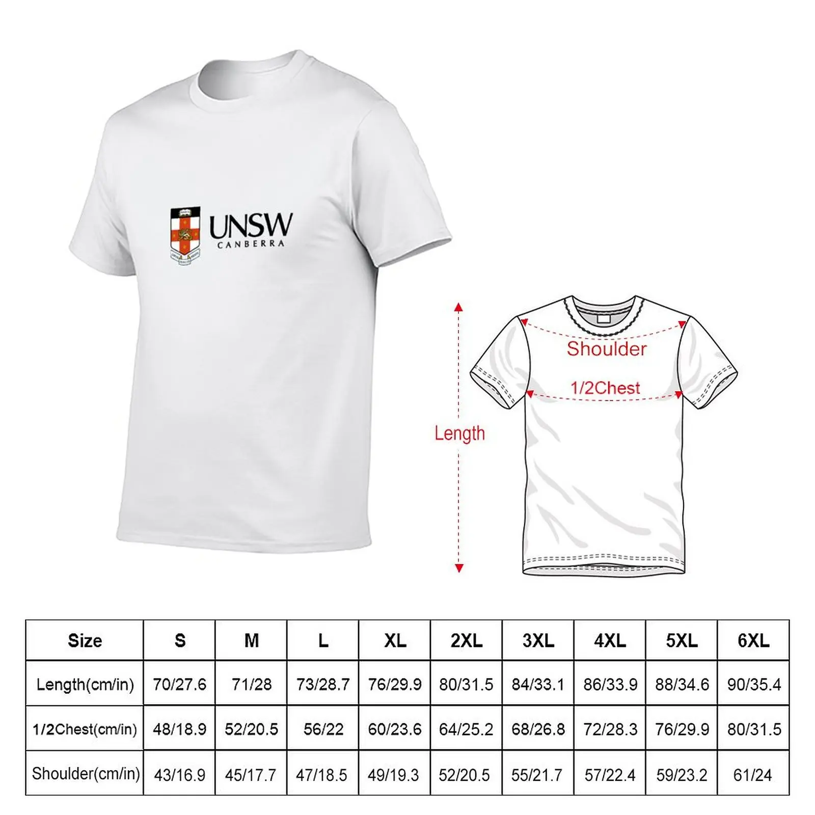 UNSW Canberra T-Shirt customs design your own graphic t shirts anime shirts men