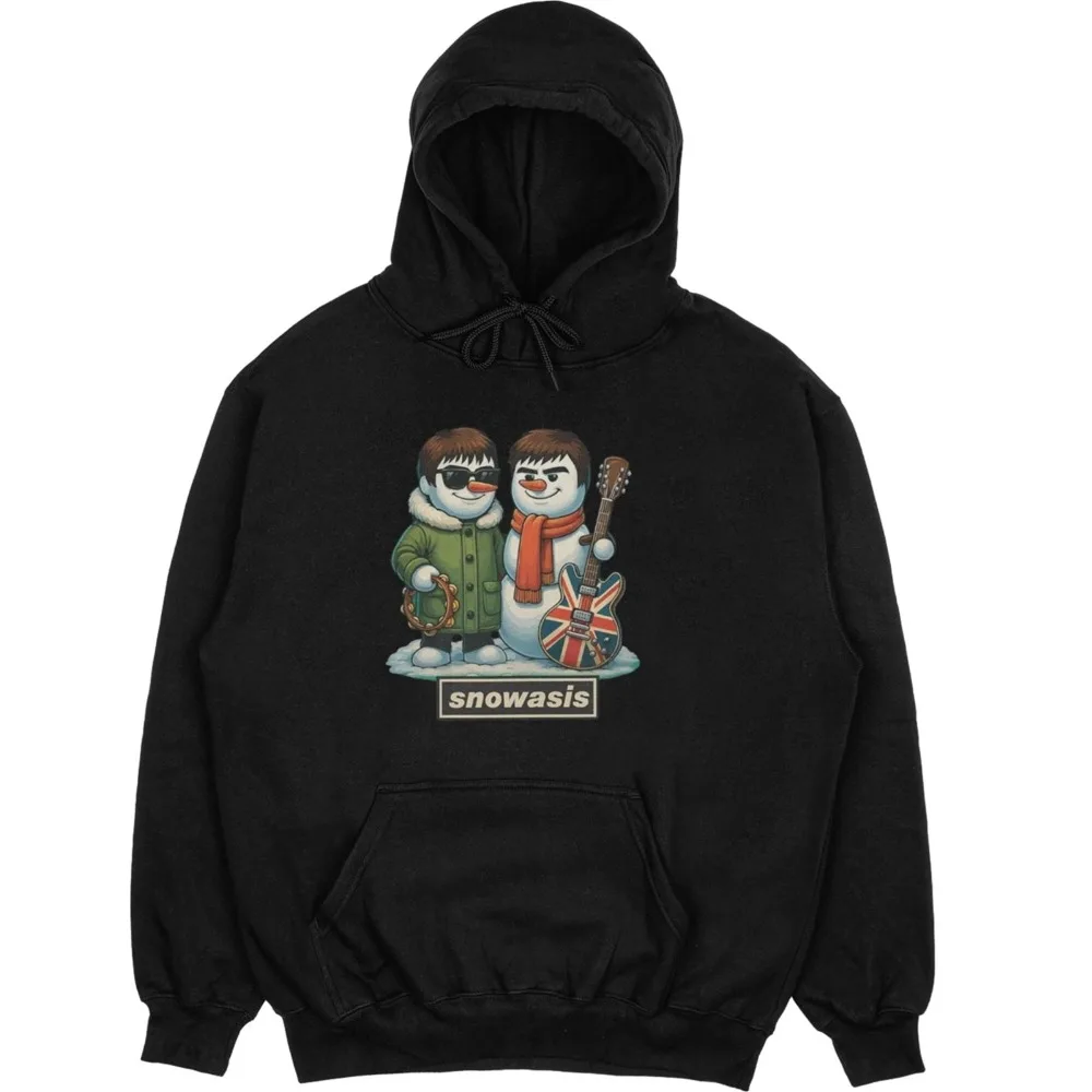 SNOWASIS sudaderas con capucha Oasis Band Navidad parodia Sudadera con capucha divertida música de los años 90 Sudadera con capucha hombres mujeres moda Casual sudadera de Navidad