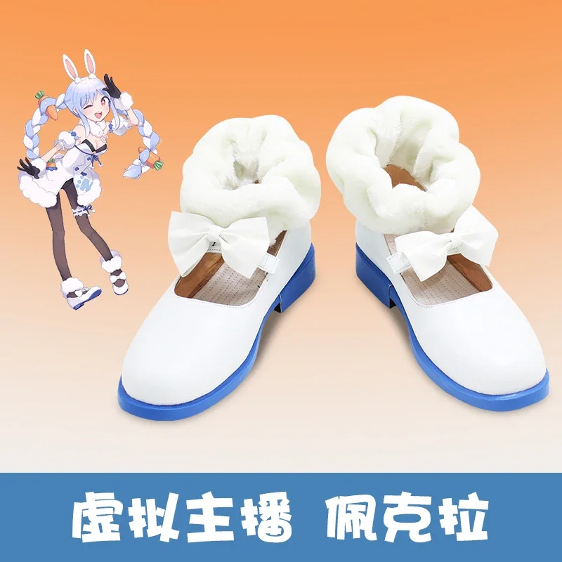 Vtuber USADA Pekola Cosplay Perruques Braides, Live Fantasy Bunny Girl, Lovely Lolita Cosplay Boots, Unisex Cosplay Boots, Taille 35-48