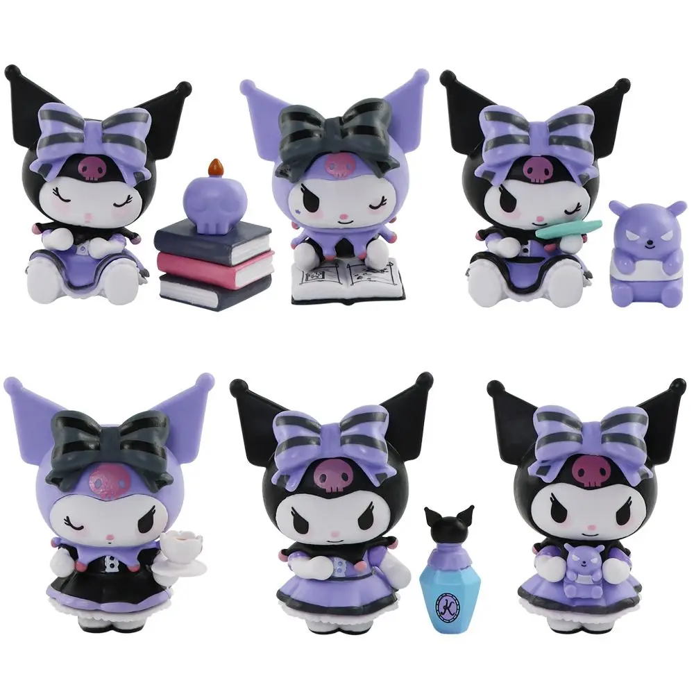 Kuromi-caja ciega de la serie oscura, juguetes, figuritas coleccionables de la suerte, juguete de moda, adorno de escritorio, decoración de coche, bonito modelo de mano como regalo