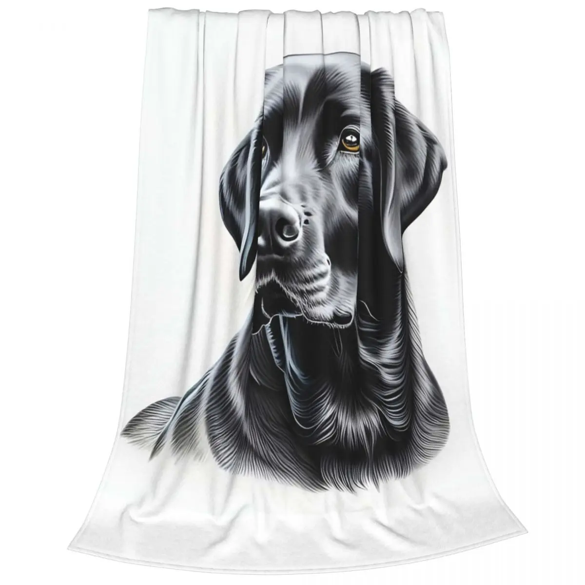 Black Labrador Retriever Blanket Flannel Multi-function Sofa Throw Blankets For Couch Bedding Outdoor Throws Bedspread Quilt