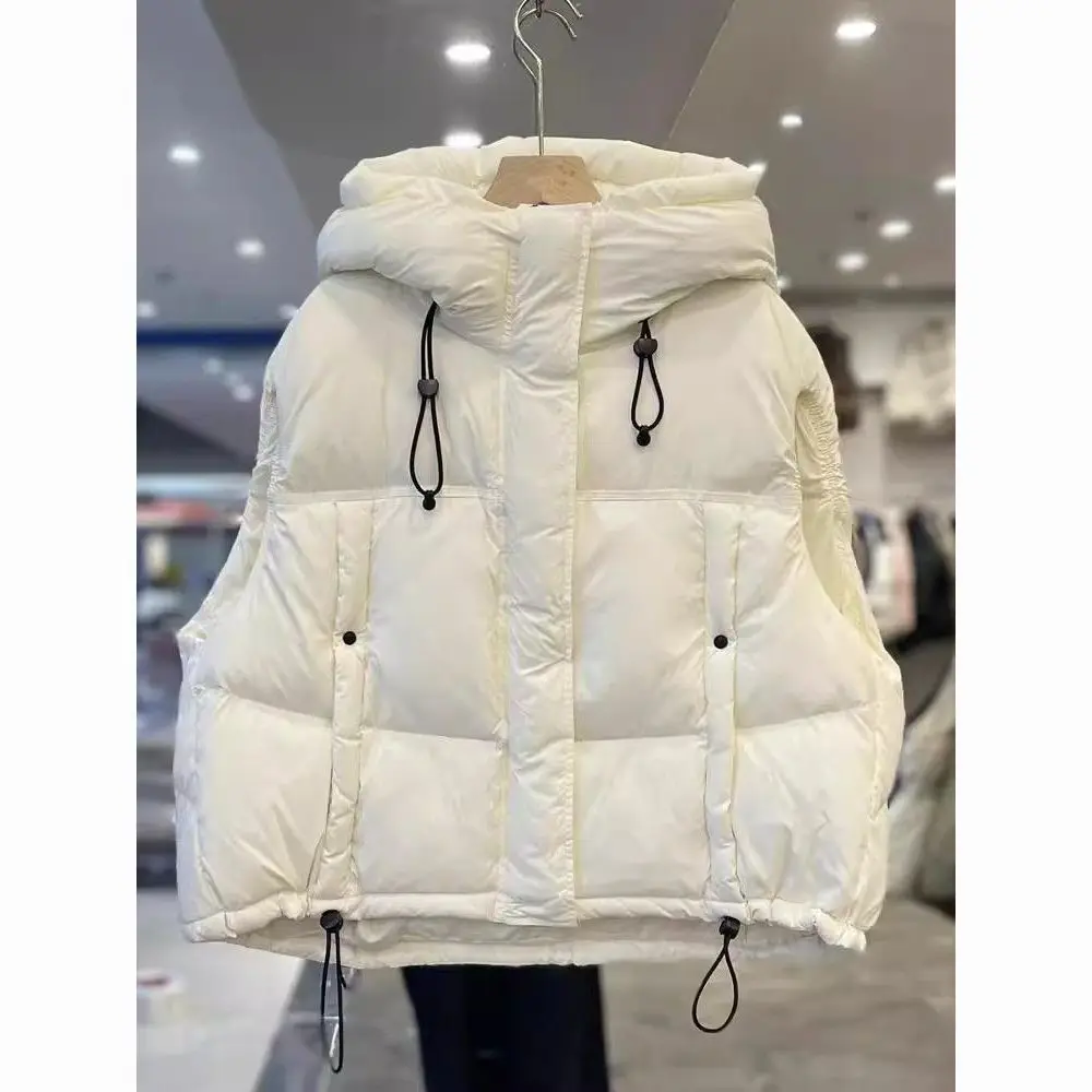 

Женский теплый жилет, верхняя одежда, толстый мягкий пуховик без рукавов с капюшоном, стеганый легкий жилет с карманами на молнии, мягкий жилет